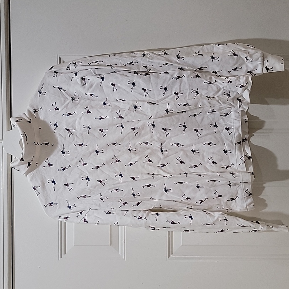 Women Turtleneck Sweater Tennis Prints Size XL